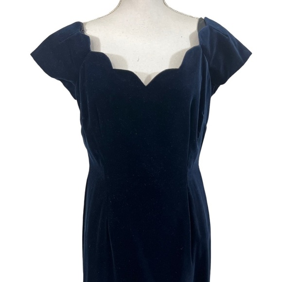 Vintage Monsoon Twilight Velvet Dress UK 16 US 12 Runs Small Prom Evening Gown - Picture 3 of 12